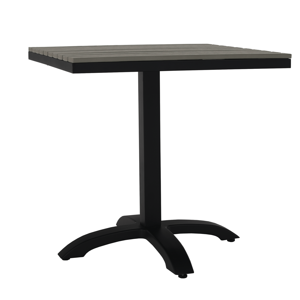 Záhradný stôl, sivá/čierna/kov/artwood, NAKUL RP1, rozbalený tovar