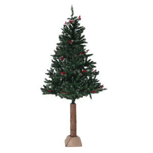 Vianočný stromček so šiškami na pníku, posnežený, 210 cm, PNIK TYP 3 RP1, rozbalený tovar