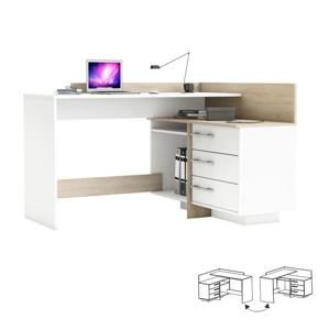 PC stôl, univerzálny, dub sonoma/biela, TALE 484881