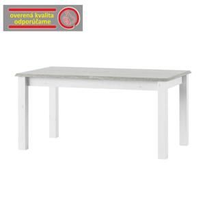Rozkladací jedálenský stôl, biela, 160-197-234x90 cm, LIONA LM 88