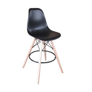 Barová stolička, čierna/buk, CARBRY