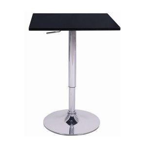 Barový stôl s nastaviteľnou výškou, čierna, 68-90, FLORIAN