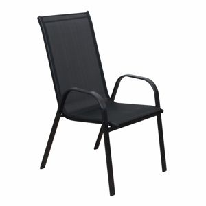 Stohovateľná stolička, tmavosivá/čierna, ALDERA P2, poškodený tovar