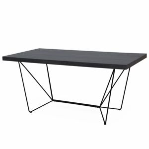 Jedálenský stôl, sivá/čierna, PALMER