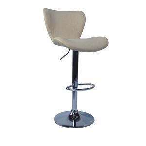 Barová stolička, hnedá látka/kremová ekokoža, TIRZA P1, poškodený tovar