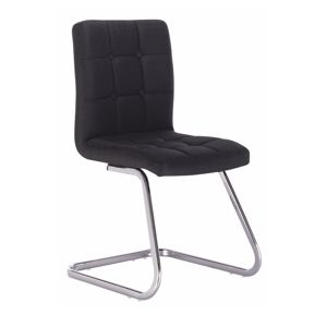 Dizajnová stolička, čierna látka, LAVINIA