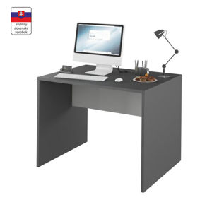 TEMPO KONDELA PC stôl, grafit/biela, RIOMA TYP 12