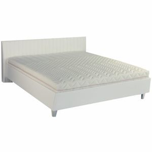 TEMPO KONDELA Manželská posteľ, ekokoža biela, 160x200, DREAM