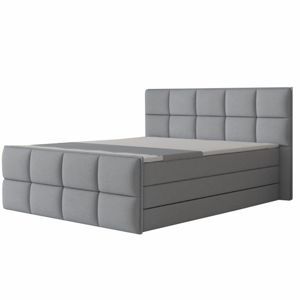 Komfortná posteľ, sivá látka, 160x200, RAVENA MEGAKOMFORT