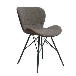 Dizajnová stolička, béžová/hnedá, LORANA