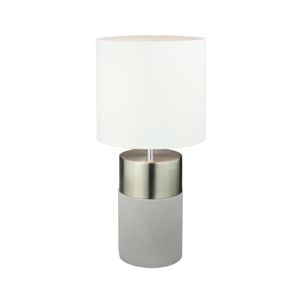 Stolná lampa, svetlosivá/biela, QENNY TYP 19 LT8371 R1, rozbalený tovar