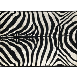 TEMPO KONDELA  ARWEN koberec 40x60 cm v prevedeni vzor zebra, 100% viskóza