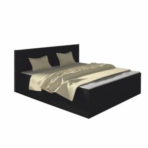 Boxspringová posteľ, čierna, 180x200, MEGAKOMFORT 2
