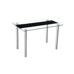 Jedálenský stôl, oceľ/sklo, 120x70 cm, ESTER