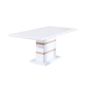 Jedálenský stôl, biela vysoký lesk HG, MADOS
