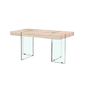 Jedálenský stôl, MDF/ tvrdené sklo, PASKAL