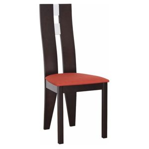Drevená stolička, wenge/terakota, BONA, poškodený tovar