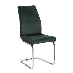 TEMPO KONDELA Jedálenská stolička, smaragdová/čierna, FARULA