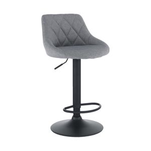 Barová stolička, látka sivá/čierna, TERKAN R1, rozbalený tovar