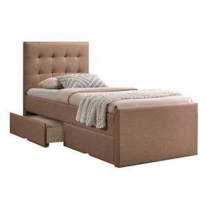 Moderná posteľ, svetlohnedá, 90x200, VISKA NEW, rozbalený tovar