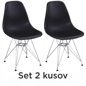 2 kusy, stolička, čierna, ANISA 2 NEW