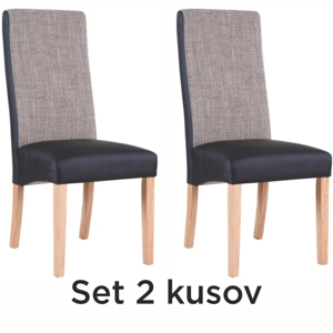 2 kusy, stolička, natural/čierna/melír, ARDON