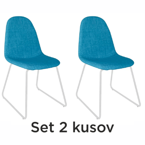 2 kusy, stolička, látka modrá/kov, ONTARI