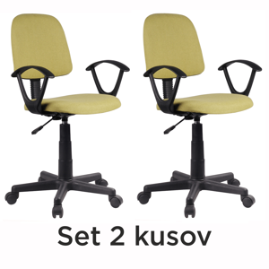 2 kusy, kancelárska stolička, zelená/čierna, TAMSON
