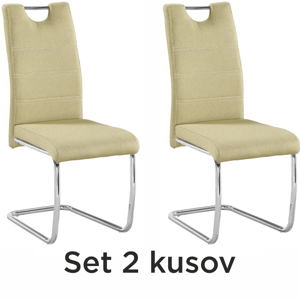 2 kusy, jedálenská stolička, zelená/svetlé šitie, ABIRA NEW