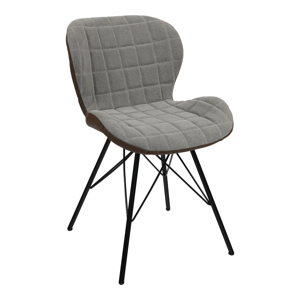 Dizajnová stolička, béžová/hnedá, LORANA, poškodený tovar