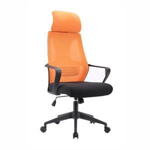 Kancelárske kreslo, čierna/oranžová, TAXIS