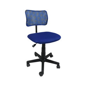 Otočná stolička, modrá/vzor/čierna, PERCY