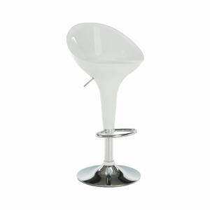 Barová stolička, biela/chróm, ALBA NOVA, rozbalený tovar