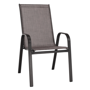 Stohovateľná stolička, hnedý melír/hnedá, ALDERA RP1, rozbalený tovar