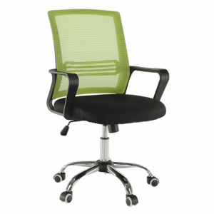 Kancelárska stolička, sieťovina zelená/látka čierna, APOLO P1, poškodený tovar
