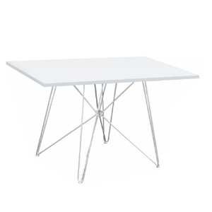 Jedálenský stôl, MDF/biela/HG lesk, 120x80 cm, ARTEM P4, poškodený tovar