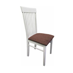 Stolička, biela/hnedá látka, ASTRO P2, poškodený tovar
