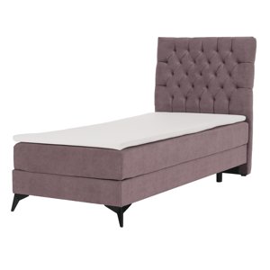 Boxspringová posteľ, jednolôžko, fialová, 90x200, pravá, BARY RP1, rozbalený tovar