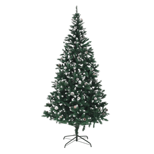 Vianočný stromček so šiškami, posnežený, 220 cm, CHRISTMAS TYP 4 P1, poškodený tovar