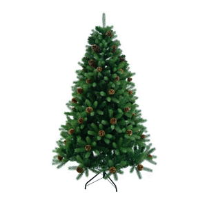 3D vianočný stromček so šiškami, zelená, 180cm, CHRISTMAS TYP 7