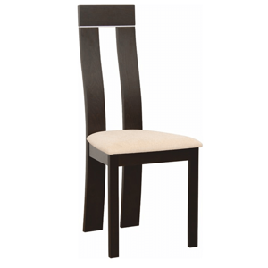 Drevená stolička, wenge/látka béžová magnólia, DESI NEW P1, poškodený tovar