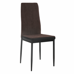 Jedálenská stolička, tmavohnedá/čierna, ENRA, rozbalený tovar