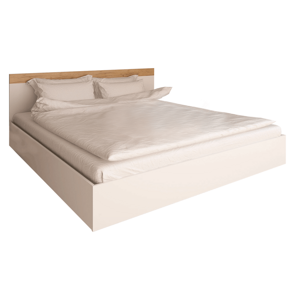 Manželská posteľ, 160x200, biela/dub artisan, GABRIELA P14, poškodený tovar