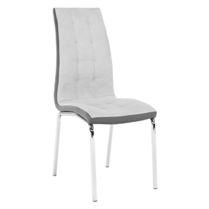Jedálenská stolička, sivá/chróm, GERDA NEW P1, poškodený tovar