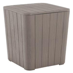 Záhradný úložný box/príručný stolík, sivá, IBLIS, rozbalený tovar-v monte