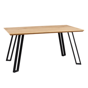 Jedálenský stôl, dub/čierna, 140x83 cm, PEDAL