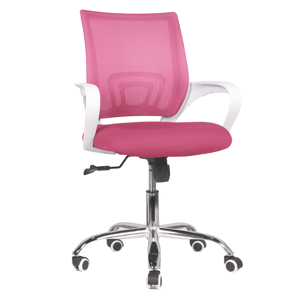 Kancelárske kreslo, ružová/biela, SANAZ TYP 2 P1, poškodený tovar