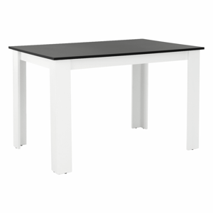Jedálenský stôl, biela/čierna, 120x80 cm, KRAZ RP1, rozbalený tovar