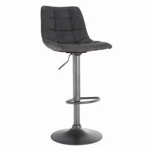 Barová stolička, sivá/čierna, LAHELA, rozbalený tovar