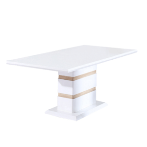 Jedálenský stôl, biela lesk HG, MADOS P1, poškodený tovar